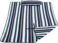 Lazy Daze Hammocks 2 Person Hammock Pad and Pillow Set, Double Polyester Quilted 78" x55" Replacement Pad for Rope Hammock, Navy Blue Stripes