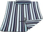 Lazy Daze Hammocks 2 Person Hammock Pad and Pillow Set, Double Polyester Quilted 78" x55" Replacement Pad for Rope Hammock, Navy Blue Stripes