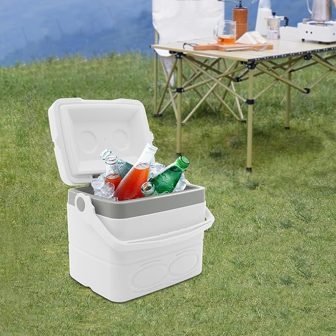 8.5 Liter Camping Cooler, Hard Ice Retention Cooler Lunch Box, Portable Small Insulated Cooler for Outdoor, Beach, Picnic, Travel