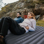 MOBI GARDEN Camping Sleeping Pad, Inflatable Sleeping Mat with Built-in Foot Pump, Compact Waterproof Camping Air Mattress for Backpacking, Hiking, Tent, Traveling