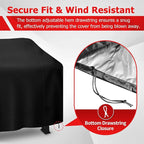 iCOVER Grill Cover, 60 inch BBQ Grill Cover for Outdoor Grill, Anti-UV & Fade Resistant Gas Grill Cover, Waterproof Barbecue Grill Covers for Weber, Char-Broil, Nexgrill and More, Black