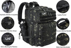 LHI Military Tactical Backpack for Men and Women 45L Army 3 Days Assault Pack Bag Large Rucksack with Molle System - Black CP