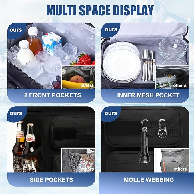Backpack Cooler Insulated Leak Proof for Men Wowen 36 Cans Soft Cooler Backpack Insulated Waterproof Large Capacity Coolers Bag Portable for Lunch Camping Travel Picnic Hiking