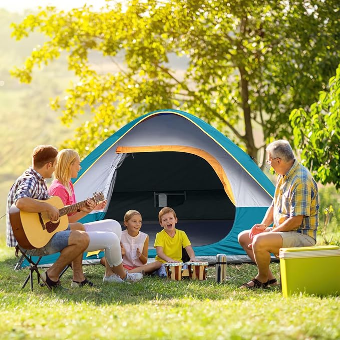 Camping Tent 2-4 Person, Waterproof Windproof Tent with Rainfly Easy Set up-Portable Dome Tents for Camping…