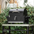 Royal Gourmet CD1519 Portable Charcoal Grill with Warming Rack, Tabletop Charcoal Grill with 303 Sq. In Cooking Area for Outdoor Camping and Picnic Grilling, Black