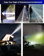 Headlamp Rechargeable -120000LM Super Bright HeadLamp, 3Modes 40H Runtime LED Headlamp, Waterproof HeadLights for Forehead, 90° Adjustable & Zoomable Headlamps for Adults Camping Hiking Fishing