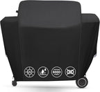 QuliMetal Grill Cover for Traeger Ironwood 885 Wood Pellet Grill, BAC513, Heavy Duty Premium Waterproof Fade Resistant Outdoor BBQ Grill Cover with Elastic Drawstrings, Full Length, Black