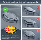 Double Sleeping Pad Camping, Self Inflating 6'' Extra-Thick 2 Person Pillow Built-in Foot Pump Waterproof Inflatable Sleeping Mat Backpacking, Tent, Hiking, Portable Camping Pad (Grey)