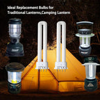 FLS/E9W 6400K Camping Lantern Bulb,Replacement for 9W Fluorescent Bulb,4 Pin 2G7 Base,5.5 inch Special Size,6400K(2PACK)