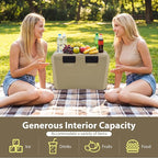 COSTWAY Insulated Portable Cooler, Hard Shell Ice Chest w/ 2 Cup Holders, Bottle Opener, Drain Plug, 3-Day Ice Retention, Outdoor Leak-Proof Dry Box for Beach, Camping, Fishing, Picnic
