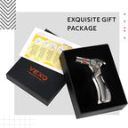 VEXO-Mini4 Torch Lighter Quad 4 Jet Flame Windproof Butane Refill Portable Lighter for Grill BBQ Candle Camping, Gift Idea (Butane NOT Included) (Black)
