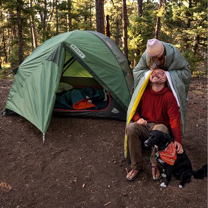 Kelty Wireless Freestanding Camping Tent, 2 4 or 6 Person Size, Huge Interior and Peak Height, Intuitive + Easy to Pitch, Color Coded Setup