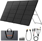 400W Portable Foldable Solar Panel - Lightweight Charger with Upgraded Bracket, 34.2V Waterproof 400 Watts Solar Charger for RVs, Campervans, Power Outages, and Outdoor Sheds