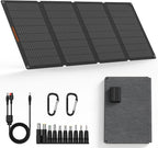 50W Portable Solar Panels,Foldable Solar Panel Charger IP68 Waterproof with USB-A and USB-C Ports DC 18V Output for Small Power Station Outdoor Camping RV Trip