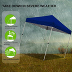 Northroad 10x10ft Pop Up Canopy, Popup Outdoor Canopy Tent with Wheeled Carrying Bag,Portable Gazebo Shelter for Patio,Deck,Garden,Beach（Blue）