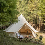 Outdoor Camping Tent, 5-6 Person Tent, Outdoor Waterproof Cotton Canvas, Family Camping Bell Tent, Easy Set Up for Camp Backpacking Hiking Outdoor Interesting