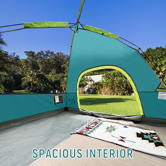 Tents for Camping 4 Person Tent Waterproof Windproof Double Layer Camping Tent, Easy Setup Dome Tent with Large Mesh Windows & Wider Door for Outdoor Camping & Hiking