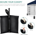 Best Choice Products 10x10ft Pop Up Canopy Tent with Sidewall, 1 Person 1 Minute Set Up, Carry Case, 4 Weight Bags - Navy Blue