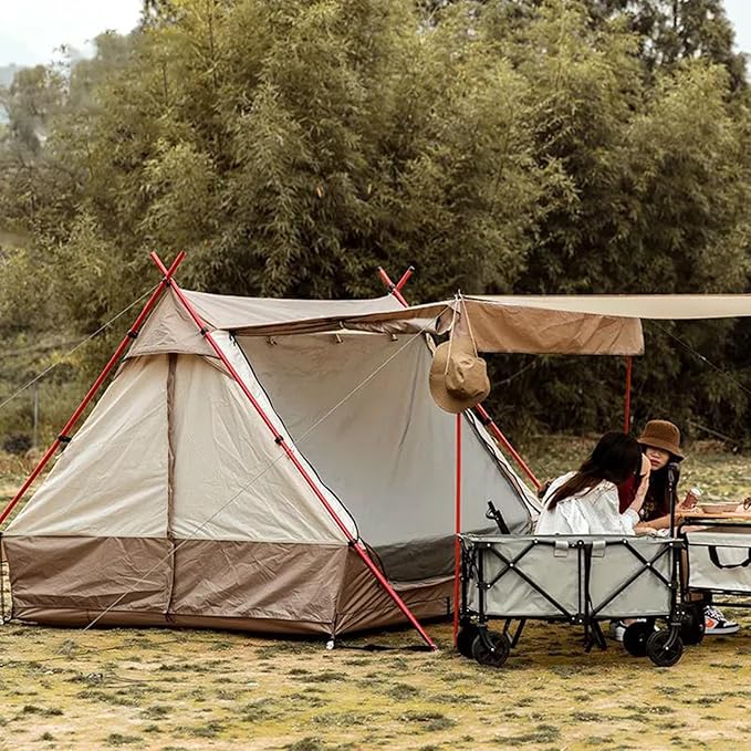 Camping Tent Outdoor Rainproof Sunscreen Tent Easy Set Up Small Lightweight Tents 4 Seasons Tent for Family Picnic Hiking Travel