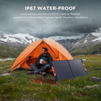 110 Watt Portable Solar Panel for Jackery Explorer 300/500/Ecoflow/Anker Solix/Bluetti, Foldable Monocrystalline Solar Charger IP67 Waterproof Offgrid Power for Camping RV Battery Backup