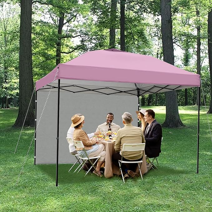Joramoy Canopy Tent Sidewalls for 10×10 Pop Up Canopy, Instant Canopy SunWall with Waterproof and UV Protection Layer, Straight Leg Canopy Shade Wall, 1 Pack Sidewall Only(LightPink)