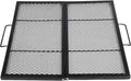 Lineslife 36 Inch Square Fire Pit Cooking Grill Grates, Folding Outdoor Campfire BBQ Grill Rack with Handles, Portable Outside Camping Gear Cookware and Accessory