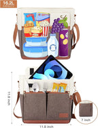 JOYHILL Lunch Bag for Man, Lunch Tote for Woman, Leakproof Insulated Lunch Box with Shoulder Strap, Adult Reusable Lunch Cooler Tote Bags for Work PicnicCamping Beach (B-BROWN)