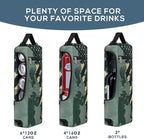 Golf Cooler Bag Plus Ice Pack Soft Sided Insulated Cooler Bag- Holds 6 Pack of Cans or 2 Wine Bottles - Grey Camo Golf Beer Sleeve Black Fits Discreetly in Golf Bags