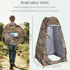 Your Choice Pop Up Privacy Shower Tent, 3.9 x 3.9 x 6.2FT Portable Camping Changing Room, Instant Setup Outdoor Shelter with Silver Coating, Vent Window & Carry Bag for Beach, Hiking & RV | Portable, for Camping, Beach, Hiking, with Carry Bag, Quick Setup