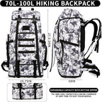 Hiking Backpack for Men 70L/100L Camping Backpack Military Rucksack Molle 3 Days Assault Pack for Climbing | Camping Backpack, 3 Days Assault Pack, for Climbing