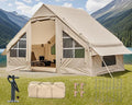 Inflatable Camping Tent,2/4/6/8 Person Glamping Inflatable Tents with Awning, Quick Setup Blow Up Tents with Pump, Waterproof Oxford Inflatable House for Camping, Air Glamping Hot Tents for Adult