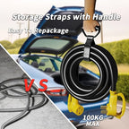 NEMA 14-50P/14-50R 10 FT 50 Amp RV/EV Extension Cord Outdoor with Grip Handle, 4 Prong Flexible Heavy Duty STW RV Power Cord Waterproof, 50A 125/250V 6250/12500W, Black-Yellow, ETL Listed