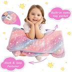 Toddler Nap Mat with Pillow and Blanket, Extra Large Rolled Napping Mats,Slumber Bags for Boys Girls,Kids Sleeping Bag for Daycare, Preschool Travel Camping