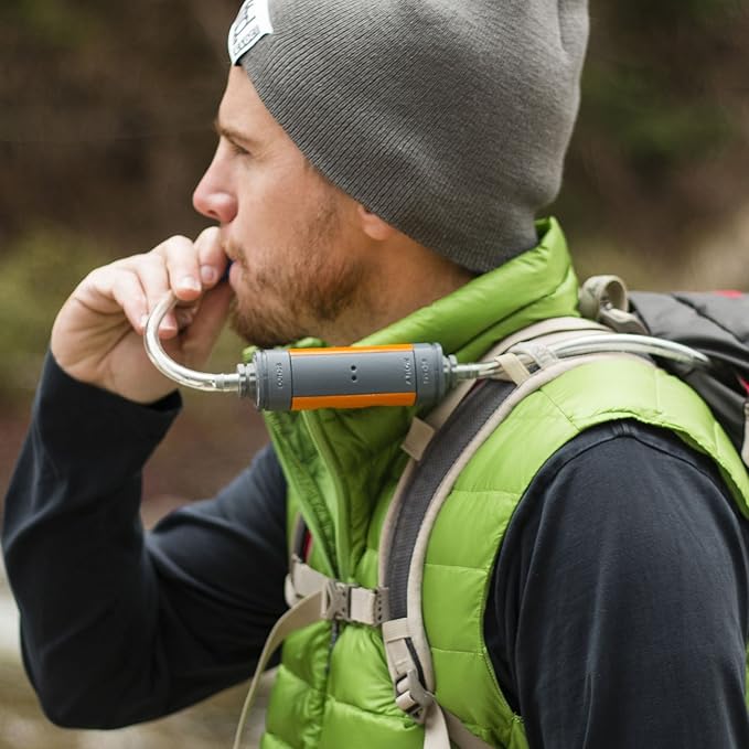MUV Eclipse Survival Water Filter System - Blocks Chemicals, bacteria, Viruses, and More - The Ultimate Survival Water Filter For Outdoors and Camping