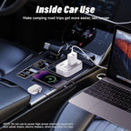 200W Car Power Inverter, FOVAL 12V DC to 110V AC Car Inverte with 4 USB Ports Car Outlet Adapter, Power Inverter for Vehicles, Car Plug Adapter Outlet for Laptop Computer Charger (White)