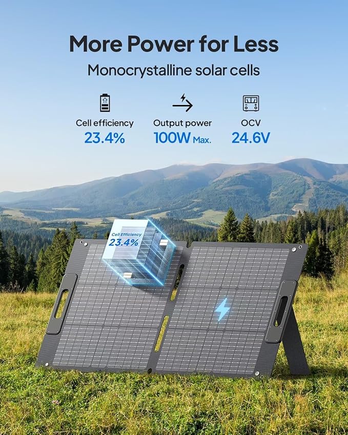 BLUETTI Solar Backpack Power Station Handsfree 1 with 100W Solar Panel Included, 268.8Wh 300W LiFePO4 Solar Generator with a 42L Backpack, All in One Solar Power System for Hiking, Photography, Travel