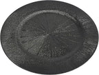 DYRABREST 100 Pcs 13 Inch Charger Plates, Bulk Round Charger Plates Plastic Wedding Dinner Elegant Reusable for Table Setting Wedding Party Event Tabletop Setting Decor (Black)