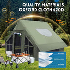Inflatable Camping Tent with Pump, 4 Season Inflatable Tents for Camping, Inflatable House Tent Waterproof Easy Setup Glamping Tent