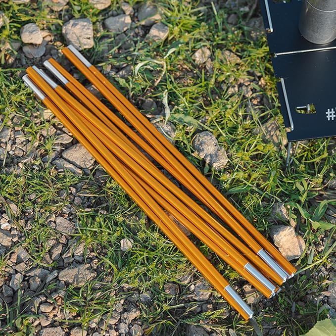TRIWONDER Tent Poles Replacement Aluminum Camping Rod Accessories Pre-Assembled Tent Pole Repair Kit, 2 Pcs