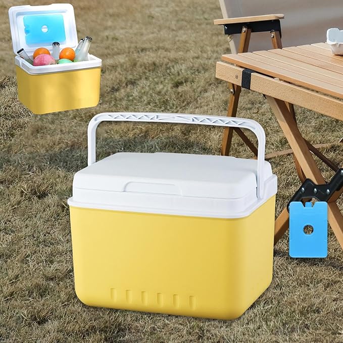 MYCENSE Insulated Ice Cooler, Portable Storage Case Drink Bucket, Versatile Fridge Hard Ice Chest Box for Camping Picnic Beach BBQ Tailgating Fishing
