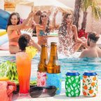 18Pack Summer Can Cooler Sleeves, 12 oz Neoprene Insulated Beer Can Drink Covers Holders Bottles Beverage Coozies for Bachelorette Beach Picnic Party Favors