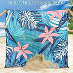 Beach Blanket Waterproof Sandproof Beach Mat 79" X 83"/10'x9'for 2-8 Adults Quick Drying Outdoor Picnic Mat Beach Accessories for Travel, Camping, Hiking