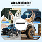 7.9Gallon Portable Camping Solar Shower, Roof Rack Mount Road Shower Pressurized Water Tank w/Storage Bag and 5.58ft Hose, Outdoor Activities Water Supply for SUVs Sedans RVs Trucks,30L/7.93Gal