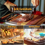 22Pcs Grilling Accessories, BBQ Accessories with Aluminum Case, Stainless Steel Grill Set Tools for Outdoor Camping&Barbecue, Grilling Gifts for Men Dad Fathers Day