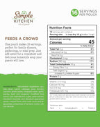 Simple Kitchen Garden Vegetable Soup Mix - 17 Servings for Meal Prep, Gluten Free, Vegetarian, Dehydrated & Freeze Dried Survival Food for Camping Meals, Backpacking & Hiking, Survival Kit, Pack of 4