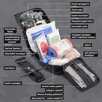 78 PCS IFAK Trauma Kit with Tourniquet, 6-Inch Israeli Bandage, Splint, Tactical First Aid Kit for Car, Camping, Hiking and Travel with Molle Bag (Stellar Black)
