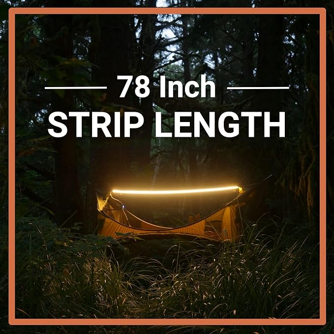Haven Ridgelight - Dimmable LED Strip Lights - Hammock Camping Accessories - Tent Lights - Outdoor Indoor Light - 78 Inches Long