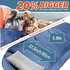 MEREZA 0 Degree Winter Sleeping Bag for Adults Kids with Pillow, Cold Weather Sleeping Bag for 4 Season Camping Hiking Backpacking Sleeping Bags for Big and Tall