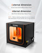 Multifunctional Large Resin 3D Printer Enclosure with Ventilation Kit LED Light, 3D Print Vented Enclosure Eliminate Odors Dustproof Isolate Noise Tent Cover Compatible with LCD Resin UV 3D Printer
