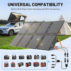 100W Portable Foldable Folding Solar Panels, IP67 Waterproof for Camping, Outdoor Power Supply, Compact 8-Fold Design with MC-4 Output, High-Efficiency Charging for Devices